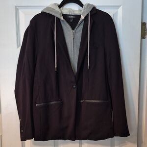 Black Jacket with Gray Hoodie Insert